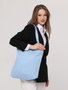 Zoozie Bags 2069 Bolso Tote de Gabardina Azul 35x40x8cm